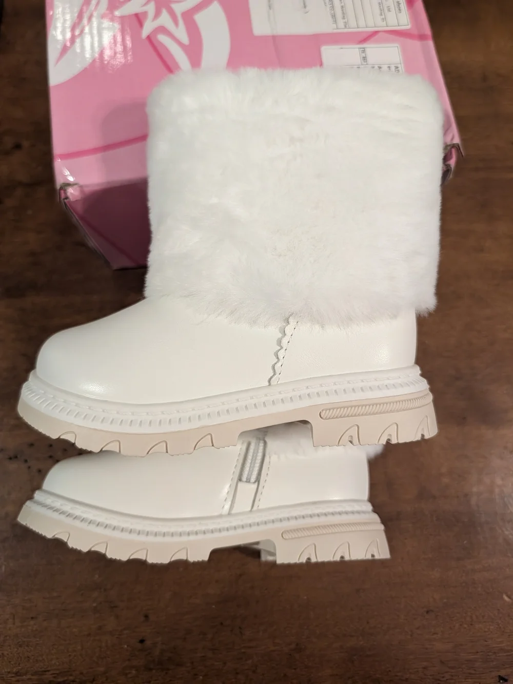Kids Faux-Fur Winter Boots - White